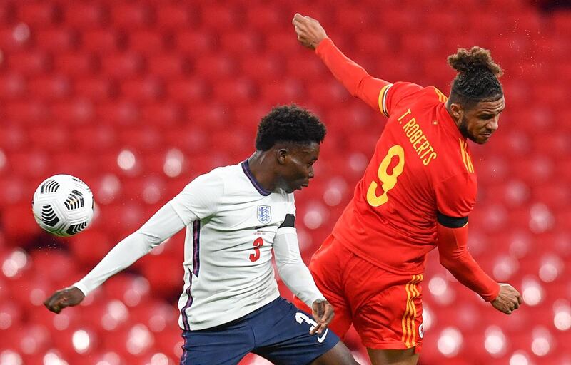 Bukayo Saka – 5. Looked nervous in the opening exchanges and was guilty of giving away possession. The Arsenal youngster had very little time on the ball, but he grew into the game and tested Wayne Hennessey in the Welsh goal with a stinging effort. EPA