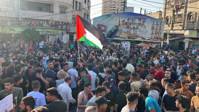 Palestinians call for an end to internal divisions and a resolution to the long-running power crisis, in Khan Younis. Reuters