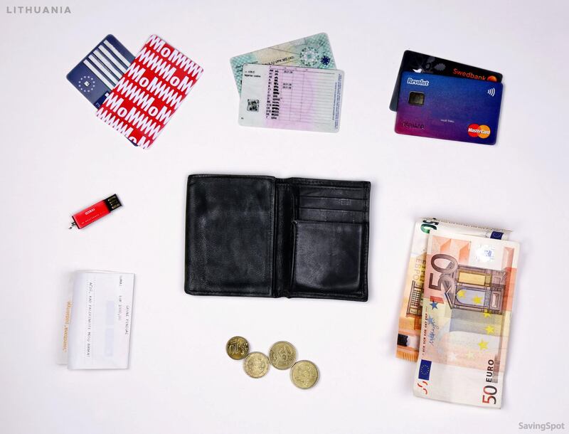 This wallet belongs to Povilas, 29, from Lithuania.