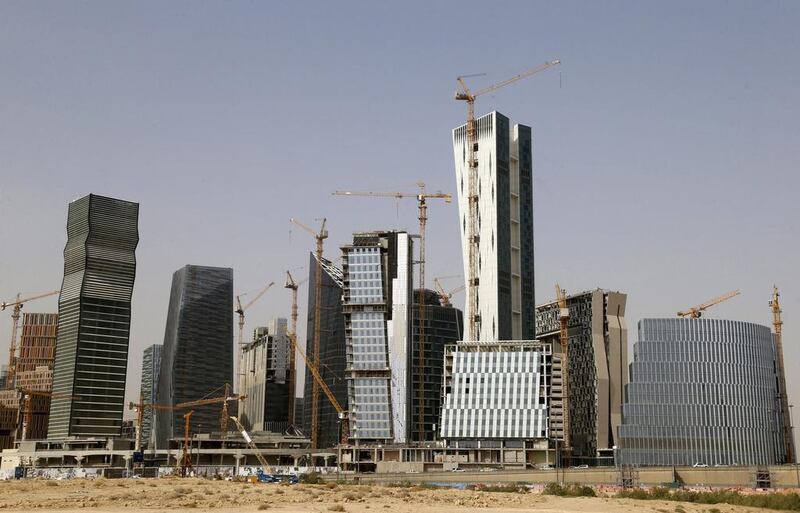 The construction of the King Abdullah Financial District, north of Riyadh, in Saudi Arabia. Faisal Al Nasser / Reuters