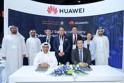 UAE Cybersecurity Council and Huawei agreement signing ceremony at Gisec Global 2022. Photo: Huawei