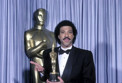 58th ACADEMY AWARDS - Airdate: March 24, 1986. (Photo by Walt Disney Television via Getty Images Photo Archives/Walt Disney Television via Getty Images via Getty Images)
LIONEL RICHIE, WINNER BEST ORIGINAL SONG FOR 'SAY YOU, SAY ME' FROM 'WHITE NIGHTS'