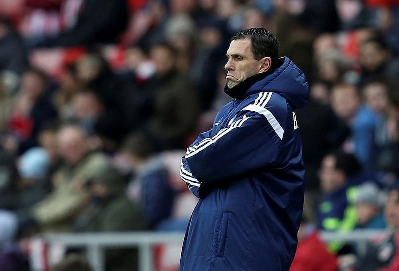 Gus Poyet shown during his managerial stint with Sunderland during a Premier League match in March 2015. Jan Kruger / Getty Images