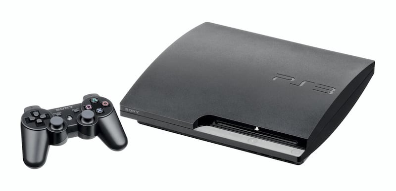 The Sony PlayStation 3 (PS3) video game console, shown with DualShock 3 controller. This is a seventh generation console first released in 2006 as the successor to the PlayStation 2. This model is the 'Slim', model 2001A, the first revision of the PlayStation 3 hardware that was made much lighter and smaller than the previous version. Wikipedia Commons