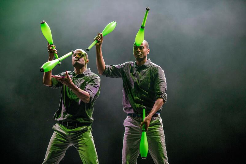 Circus Abyssinia - Bibi and Bichu juggling. Photo by Rod Penn