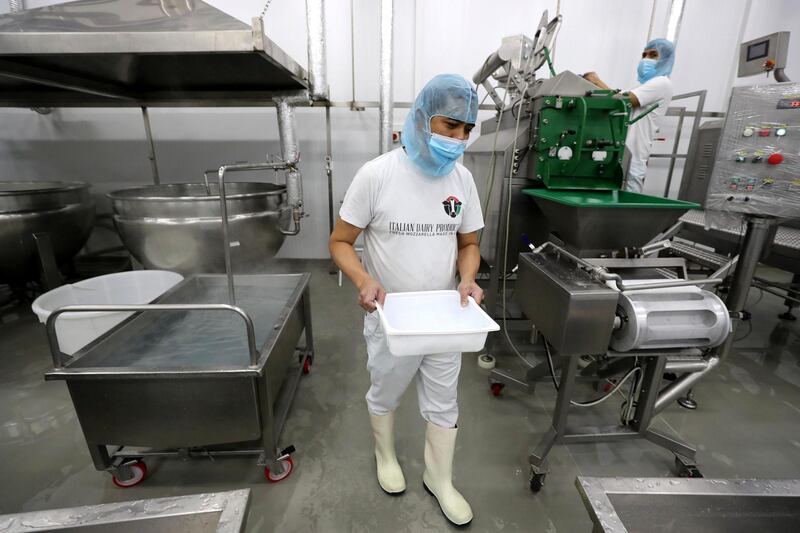 Sharjah, United Arab Emirates - Reporter: Kelly Clarke. News. Food. Italian Dairy Products is a factory in Sharjah that makes mozzarella cheese the Italian way using local UAE ingredients. Monday, February 15th, 2021. Dubai. Chris Whiteoak / The National