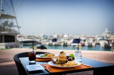 Lunch with a view at Sports Café. Courtesy JA The Resort 