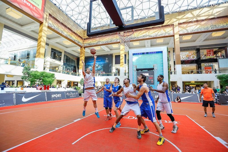 Other teams fighting for a chance to reach the series next stop, at Manila, included the Bone Collectors Dubai (white) and the 3x3 Ljubljana-Brezovica, who met in the quarter-finals. Victor Besa for The National