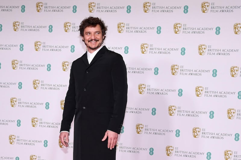 Actor Pedro Pascal arrives at the 2021 Bafta Awards at the Royal Albert Hall, London, England on April 11, 2021. AP Photo