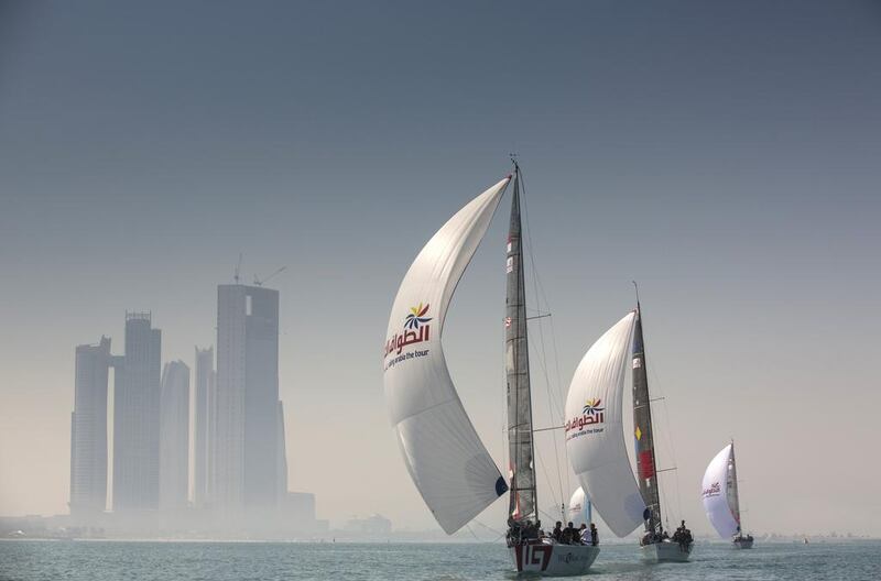 The fourth edition of EFG Sailing Arabia – The Tour has produced a stronger level of competition. Above, the boats during their stop in Abu Dhabi. Lloyd Images