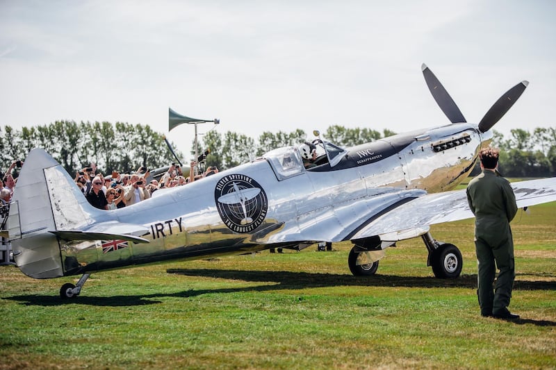 IWC Schaffhausen and the Boultbee Flight Academy, in collaboration with Aviation Adventures Ltd, celebrate the official start of the Silver Spitfire - The Longest Flight expedition at Goodwood in Chichester, England.  Remy Steiner / Getty Images for IWC