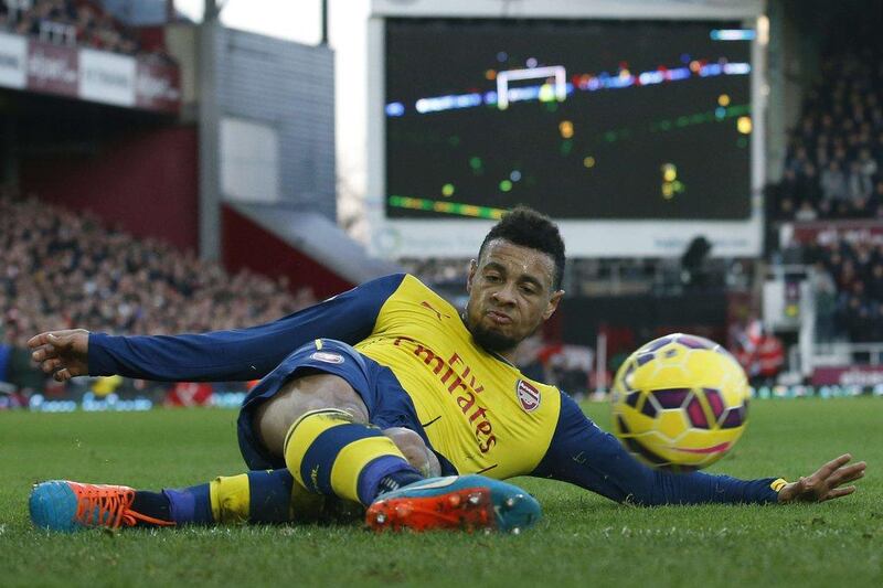 Centre midfield: Francis Coquelin, Arsenal: Recalled from a loan spell at Charlton and surprisingly selected to start at West Ham, he was a defiant presence in the midfield. (Photo: Justin Tallis / AFP)