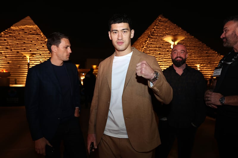 Dmitry Bivol poses for a photo. Getty Images