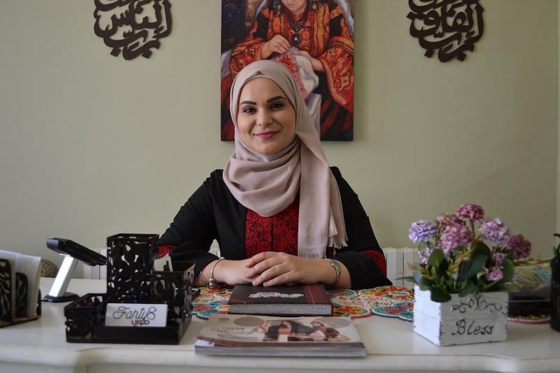 Mai Hammad is the founder of Forty8, a brand that gives the traditional Palestinian thobe new life. Photo by Naomi Zeveloff