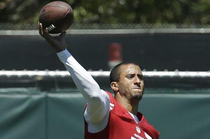 Colin Kaepernick is showing finesse along with power in his passes this pre-season for the 49ers.