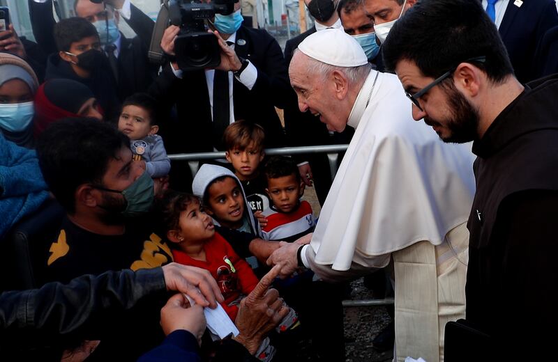 Returning to the island for the first time since 2016, the Pope described the neglect of migrants as the 'shipwreck of civilisation'. Reuters