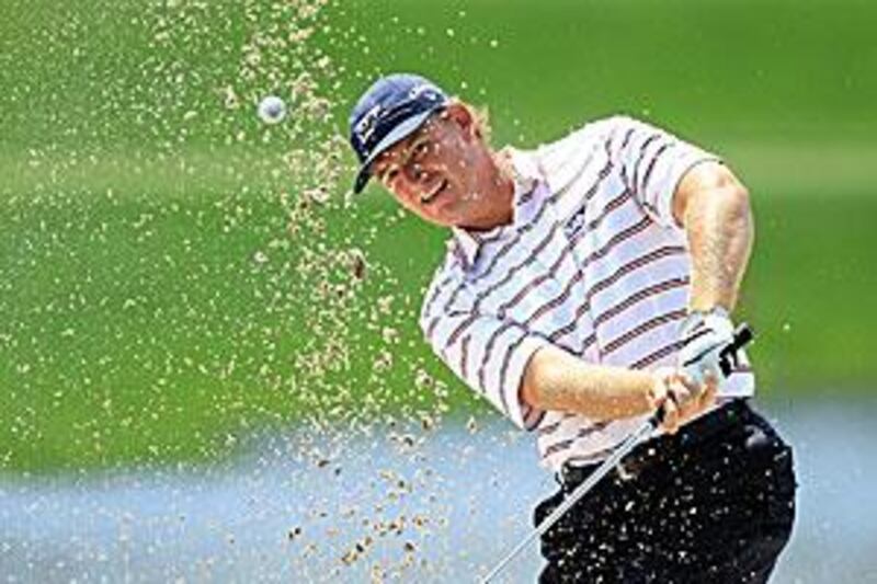 Ernie Els on his way to victory in the final round of the Arnold Palmer Invitational, his second win in the Florida Swing.