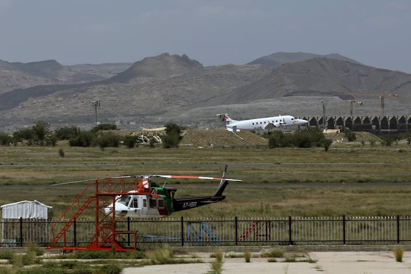 A plane operated by the Doctors Without Borders medical relief agency takes off from Sanaa International Airport. Reuters