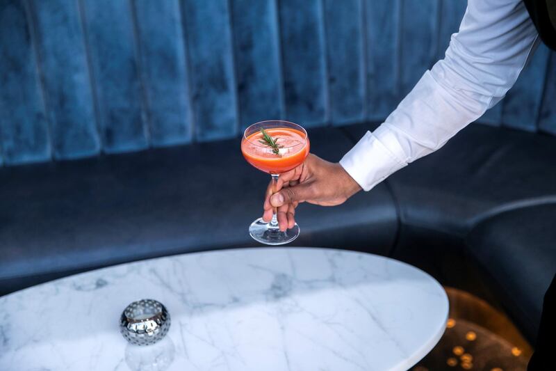 DUBAI, UNITED ARAB EMIRATES - OCTOBER 31, 2018. 

Mocktail offered at NEOS at Address Downtown Dubai, has reopened after refurbishment.

(Photo by Reem Mohammed/The National)

Reporter:
Section:  AL