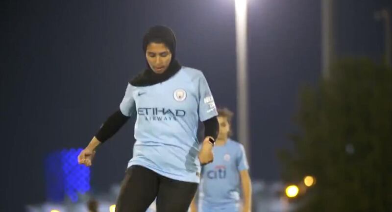 Modhi Al-Ali, 15, who currently trains at City Football Schools UAE, is one of the faces of the Same Goals programme. 