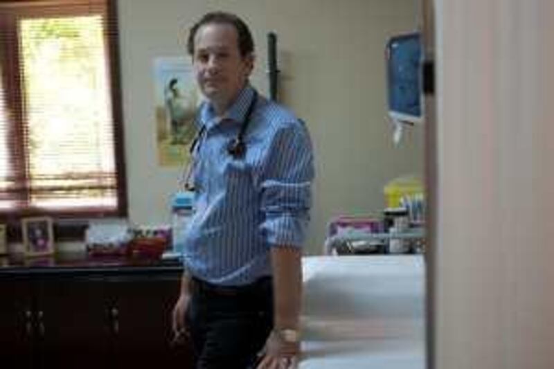 Dubai, UAE - September 24, 2009 - F1's chief medical officer, Dr Sean Petherbridge, in his office in the Infinity Clinic. (Nicole Hill / The National)  *** Local Caption ***  NH Petherbridge04.jpg