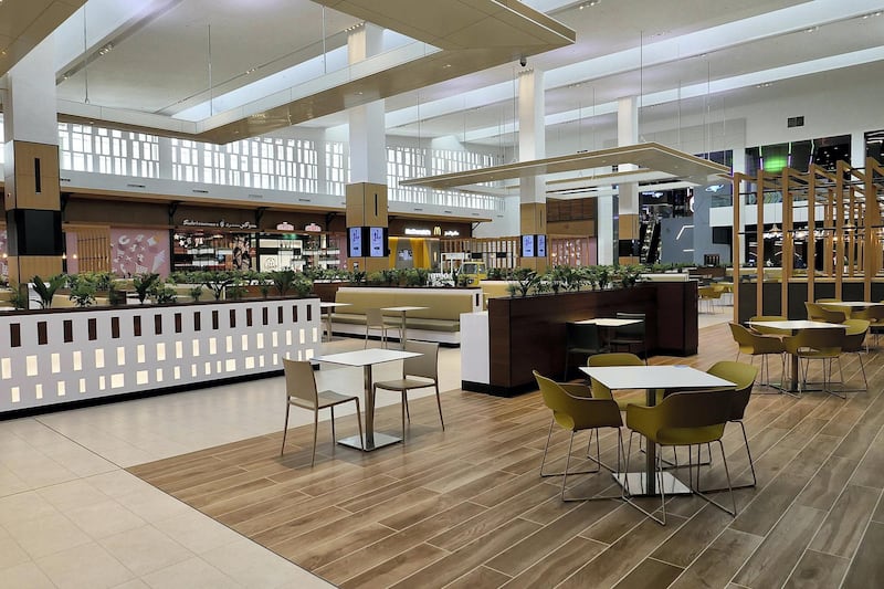 SHARJAH, UNITED ARAB EMIRATES , March 15, 2021 – Food Court at the newly opened Al Zahia City Centre in Sharjah. (Pawan Singh / The National) For LifeStyle/Online/Instagram. Story by Janice Rodrigues