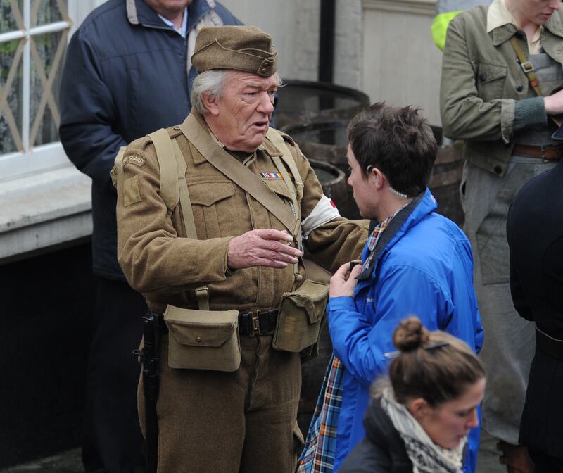 Gambon on a film set. PA Images