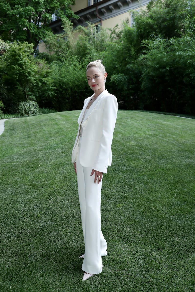 Kate Bosworth attends the Giorgio Armani fashion show. Getty Images