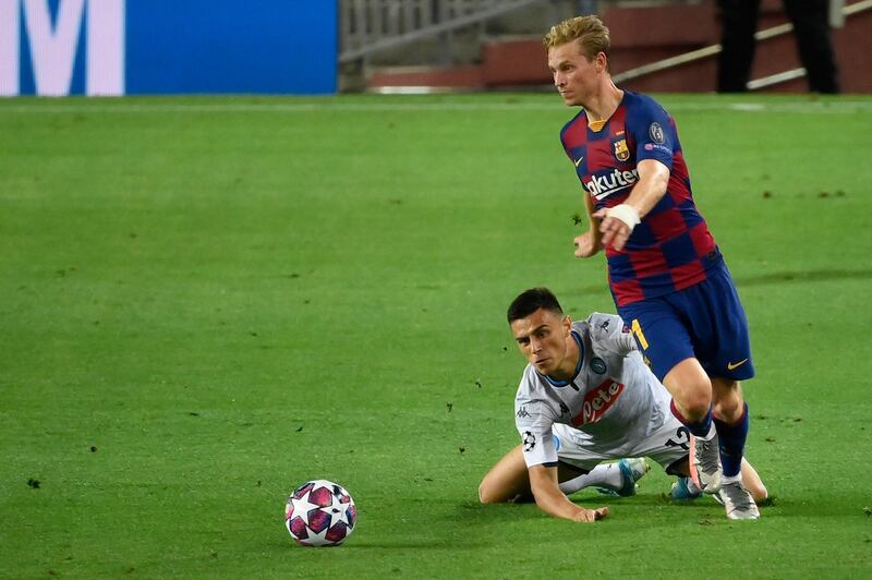 Frenkie de Jong – 8, Showed a brilliant range of passing. The best of them counted for nothing, though, as Messi’s goal from his cute chip was ruled out. AFP