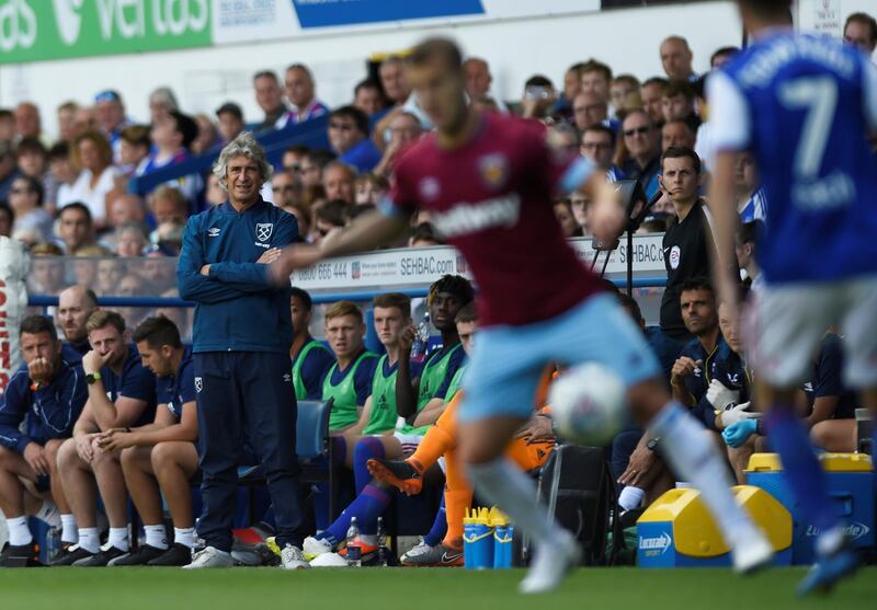 Soccer Football - Pre Season Friendly - Ipswich Town v West Ham United - Portman Road, Ipswich, Britain - July 28, 2018   West Ham United manager Manuel Pellegrini during the match    Action Images via Reuters/Adam Holt