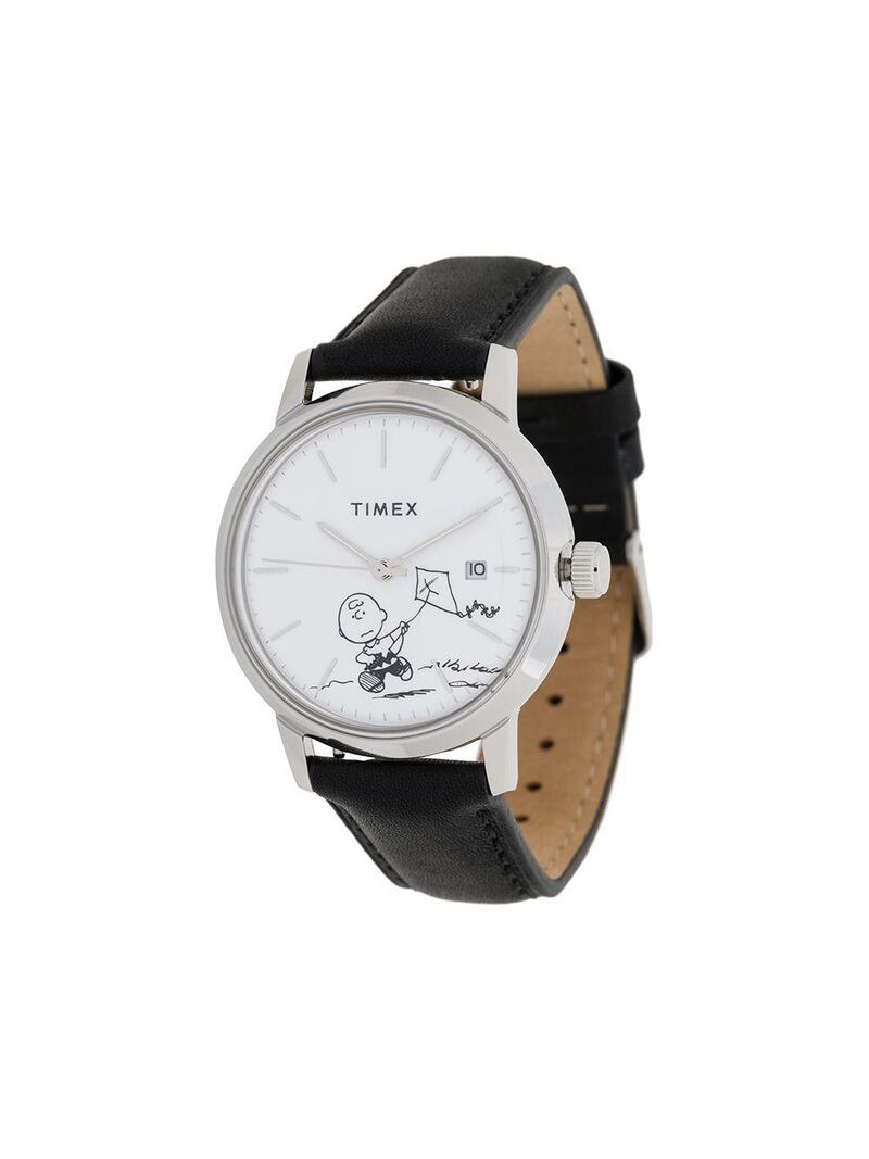 Timex x Peanuts watch, Dh1,153, Timex at Farfetch. Courtesy Farfetch