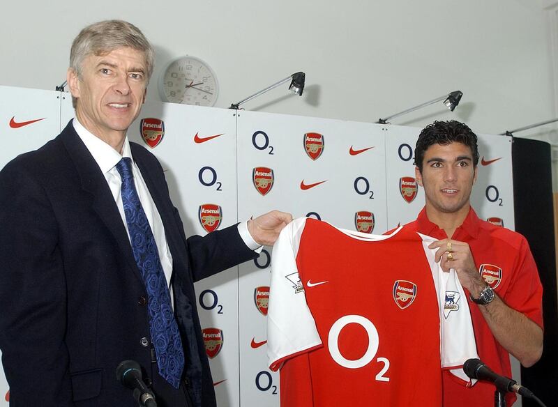 After a four-year spell at Sevilla, 20-year-old Jose Antonio Reyes joined Arsenal, managed by Arsene Wenger, on January 30, 2004. John Stillwell / PA Wire