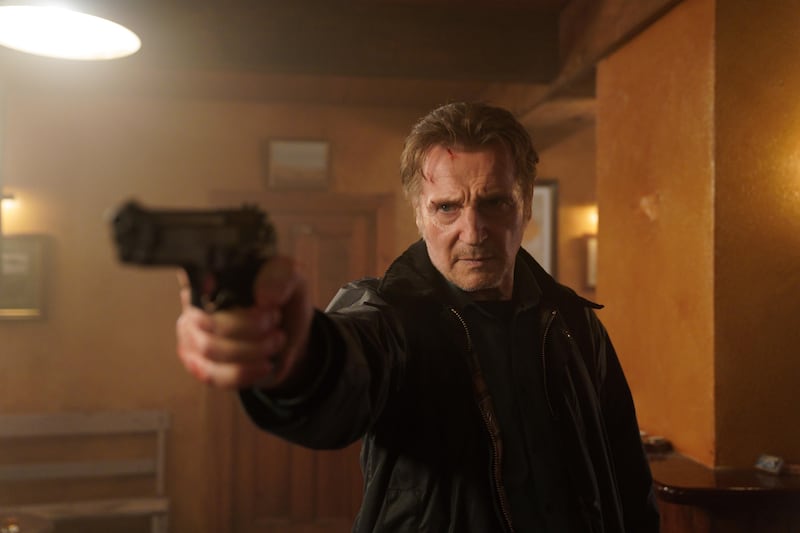 Liam Neeson delivers a stirring leading performance in In the Land of Saints and Sinners. Photo: Facing East Entertainment