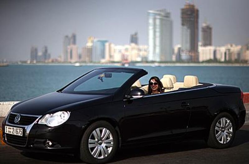 Jenna Gunning, a corporate development manager based in Abu Dhabi, compares the looks of her Volkswagen Eos convertible to a smooth pebble.