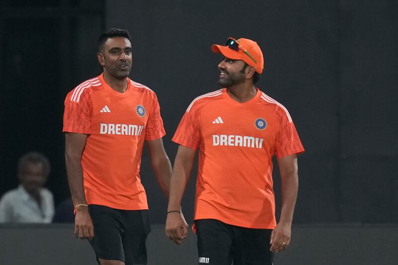 India spinner Ravichandran Ashwin, left, might have to wait for his chance to play again in the 2023 World Cup. AP