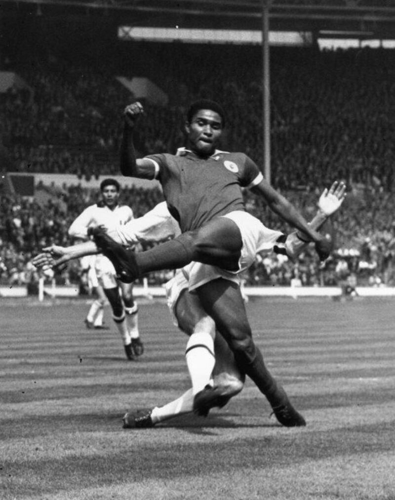 Eusebio during the 1963 European Cup final at Wembley Stadium, which AC Milan won 2-1 over Benfica. Kent Gavin / Getty Images
