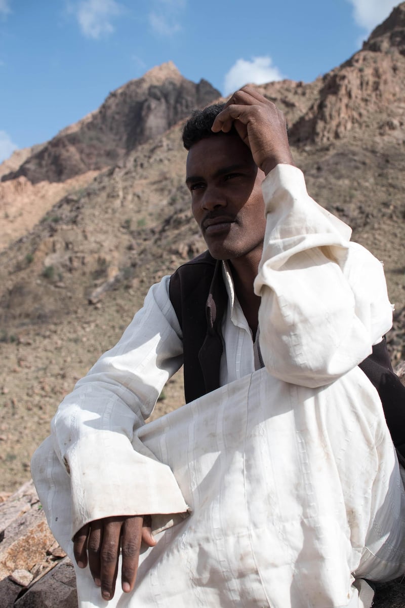 Hamad poses for a photograph. A photo essay profiling the Gabal Elba Protected Area (GEPA) in Egypt's Red Sea governorate, along the borders with Sudan Photo by Jihad Abaza