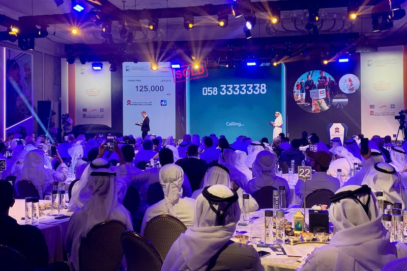 Dubai special car number plates and exclusive mobile numbers charity auction in aid of One Billion Meals Endowment campaign held at Four Seasons Resort Dubai at Jumeirah Beach in Dubai.