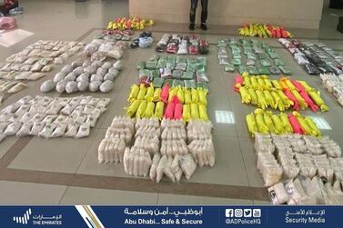 A gang was caught with 573,000 Captagon pills. Courtesy: Abu Dhabi Police