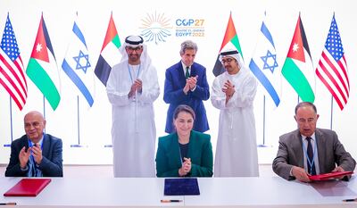 The UAE, Jordan and Israel sign a Memorandum of Understanding to advance clean energy and sustainable water desalination projects. Wam