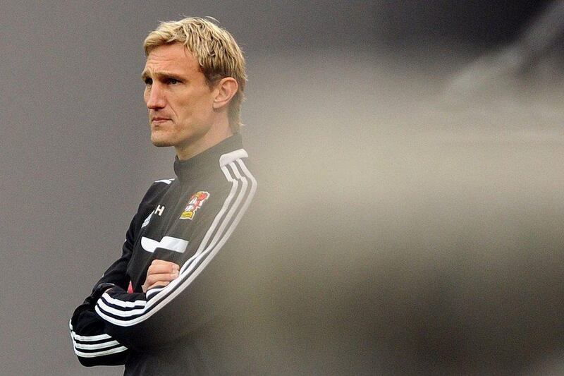 Sami Hyypia had led Bayer Leverkusen to 15 wins, three draws and 11 losses this season before his sacking. With 48 points, Leverkusen are fourth in the Bundesliga, six points off Schalke and just a point ahead of Werder Bremen, who have a game in hand. Marius Becker / EPA 