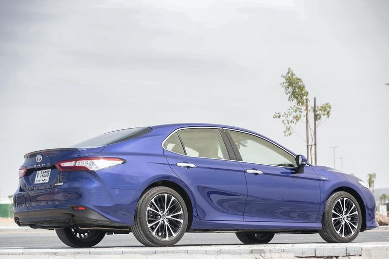 DUBAI, UNITED ARAB EMIRATES. 15 OCTOBER 2018. The new Toyota Camry Hybrid. (Photo: Antonie Robertson/The National) Journalist: Adam Workman. Section: Motoring.