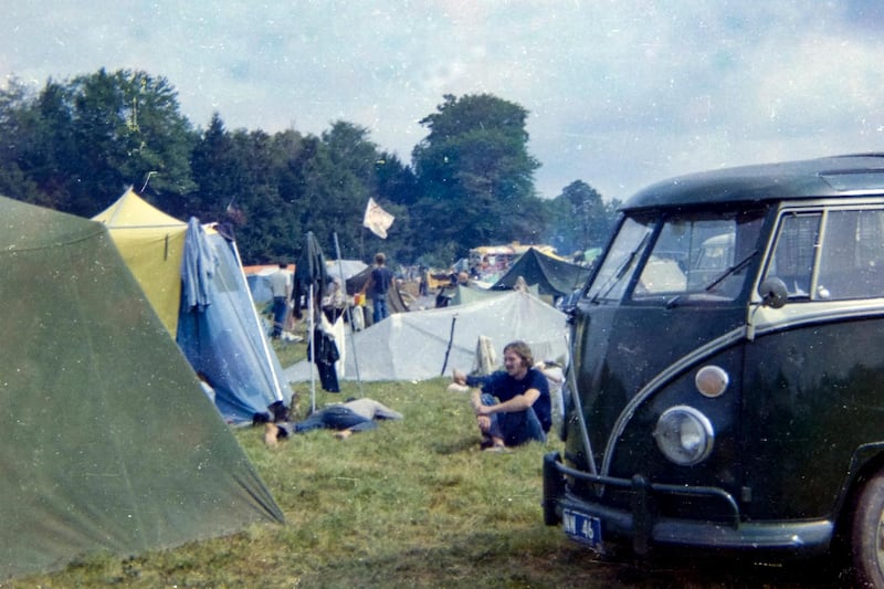 People rest at the campsite. Annie Birch personal collection / AFP