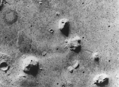 This startling image of what resembled a human face on the surface of Mars sparked fevered speculation. Photo: Nasa

