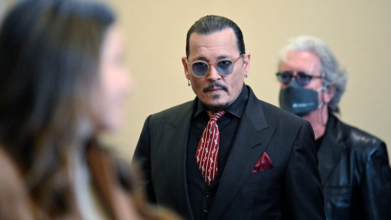Actor Johnny Depp looks on in the courtroom. AP
