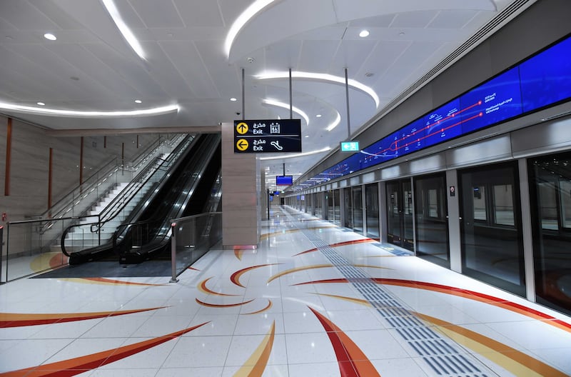 The Jumeirah Golf Estates Metro Station will be the biggest underground station in the entire Dubai Metro network on both the Red and Green Lines. Photo: RTA