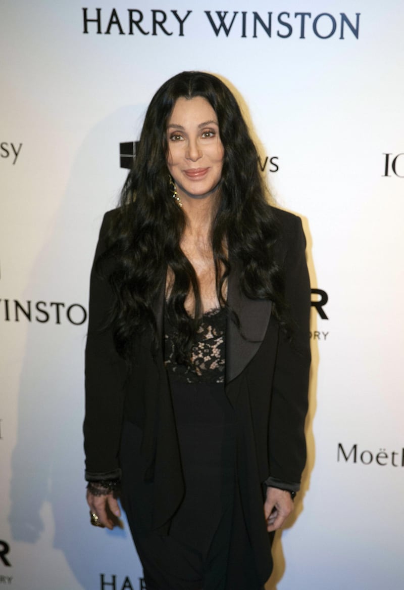 epa04699679 US singer Cher arrives for the benefit gala 'Inspiration' promoted by the American Fundation for the Investigation against Aids (amfAR) in Sao Paulo, Brazil, 10 April 2015.  EPA/SEBASTIAO MOREIRA