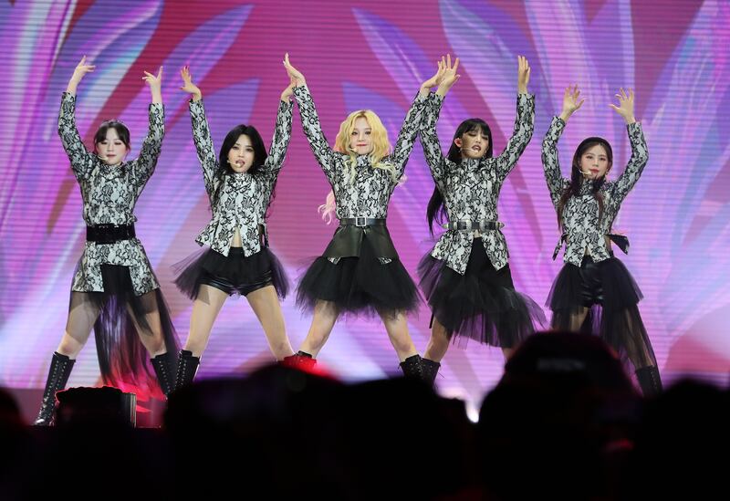 (G)I-dle perform at the K-pop concert in matching attire. Chris Whiteoak / The National