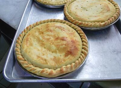 Buko pie is a favourite at Pan Pugon TinaPIE Bakeri. Victor Besa / The National