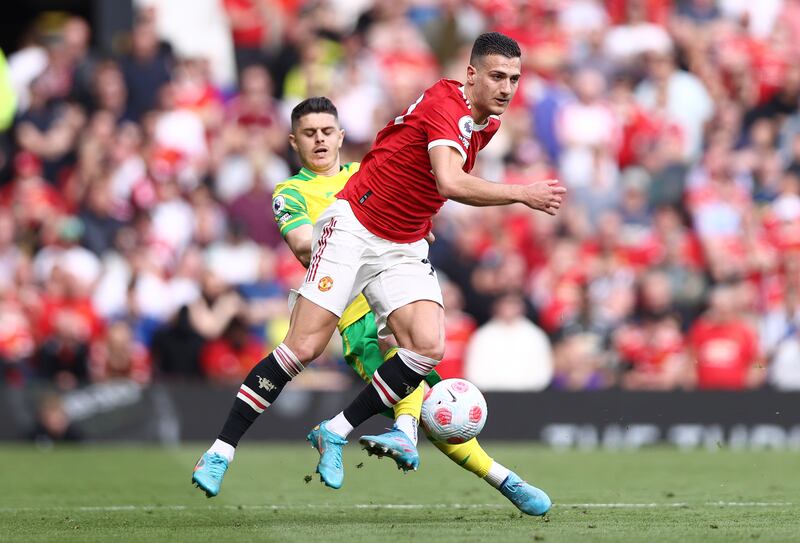 Diogo Dalot 6 - Stretched to try and direct a 17th minute cross towards goal. Wonderful third man run and cross to Lingard on 31. Beaten in the run up to Norwich’s goal. Key block from Rashica on 70. Beaten by balls and made recoveries but needs to improve. 

Getty